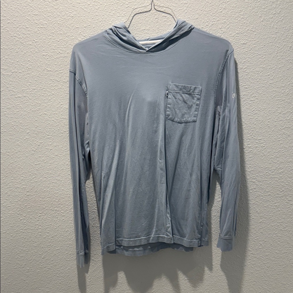 johnnie-O Slate Blue Hooded Sweatshirt